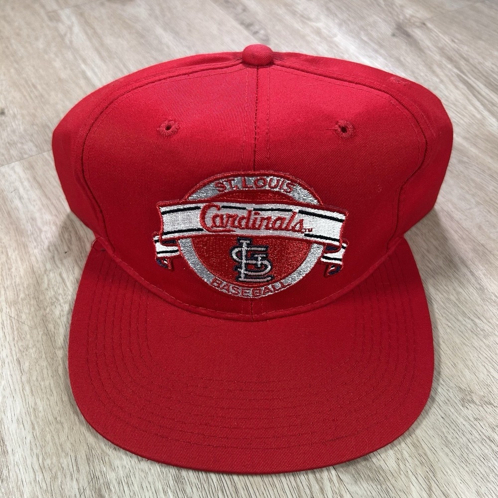 VTG New Era Pro St Louis Cardinals Snapback Hat MLB Baseball Circle Logo Red Cap
